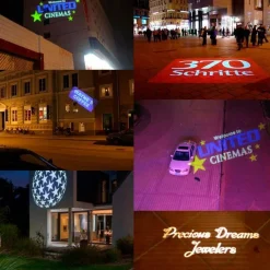 Proyector de logos LED GOBO 40W rotativo exterior - Óptica 20° - IP65