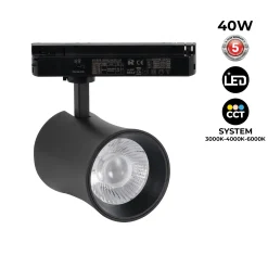 Proyector LED arquitectónico para carril monofásico CCT - 40W - CRI 90