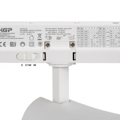 Proyector LED arquitectónico para carril trifásico CCT - 20W - CRI 90 - Driver KGP
