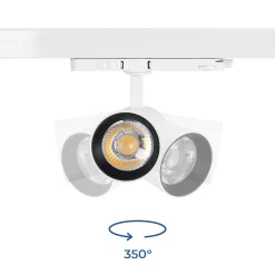 Proyector LED arquitectónico para carril trifásico CCT - 20W - CRI 90 - Driver KGP
