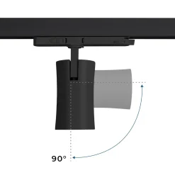 Proyector LED arquitectónico para carril trifásico CCT - 20W - CRI 90 - Driver KGP