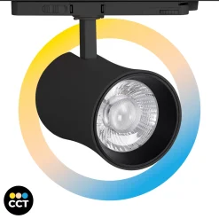 Proyector LED arquitectónico para carril trifásico CCT - 40W - CRI 90 - Driver KGP