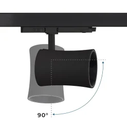 Proyector LED arquitectónico para carril trifásico CCT - 40W - CRI 90 - Driver KGP