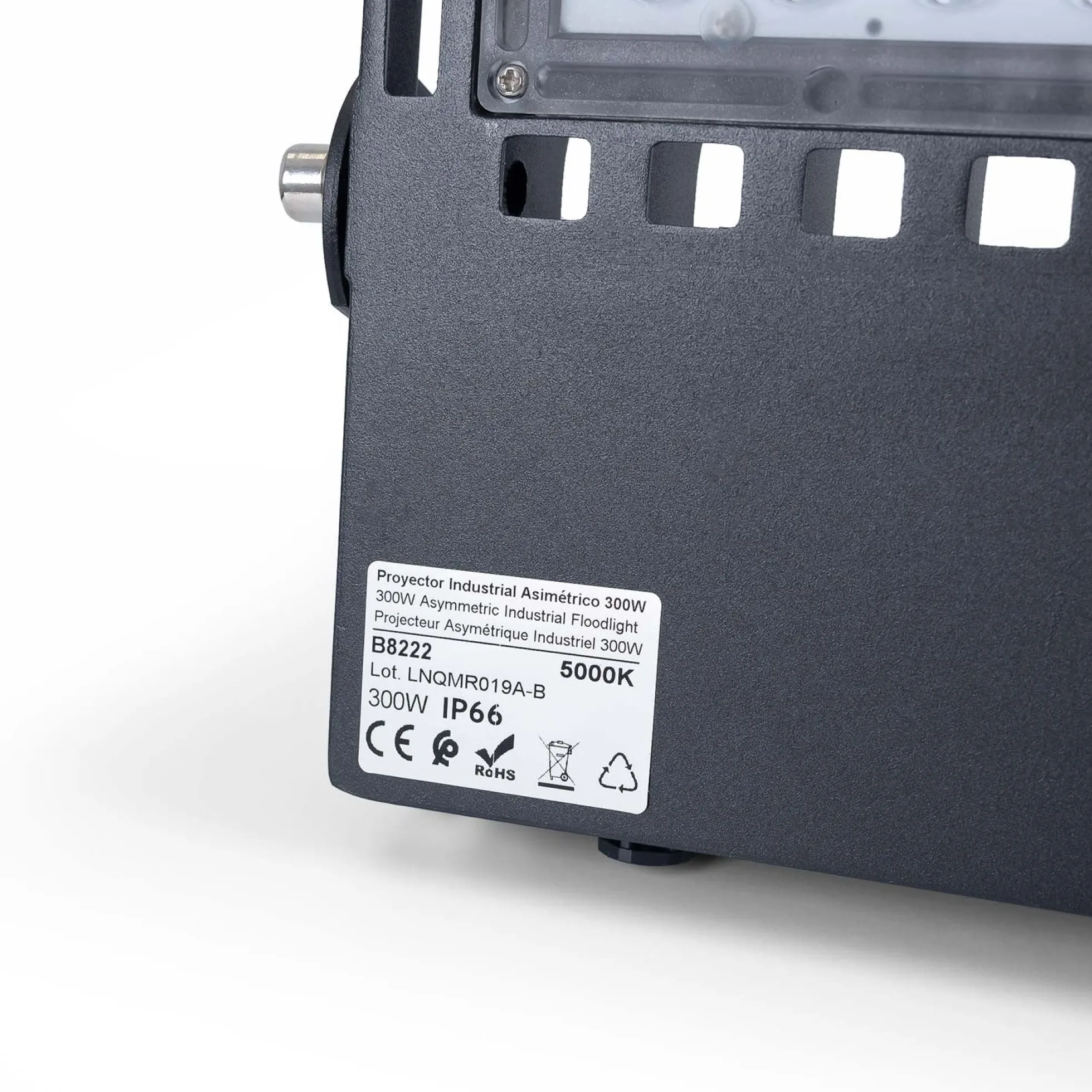 Proyector LED asimétrico exterior 300W - 140lm/W- IP66
