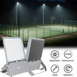 Proyector LED asimétrico exterior 600W - Regulable 1-10V - 160lm/W - IP66