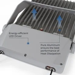 Proyector LED asimétrico exterior 600W - Regulable 1-10V - 160lm/W - IP66