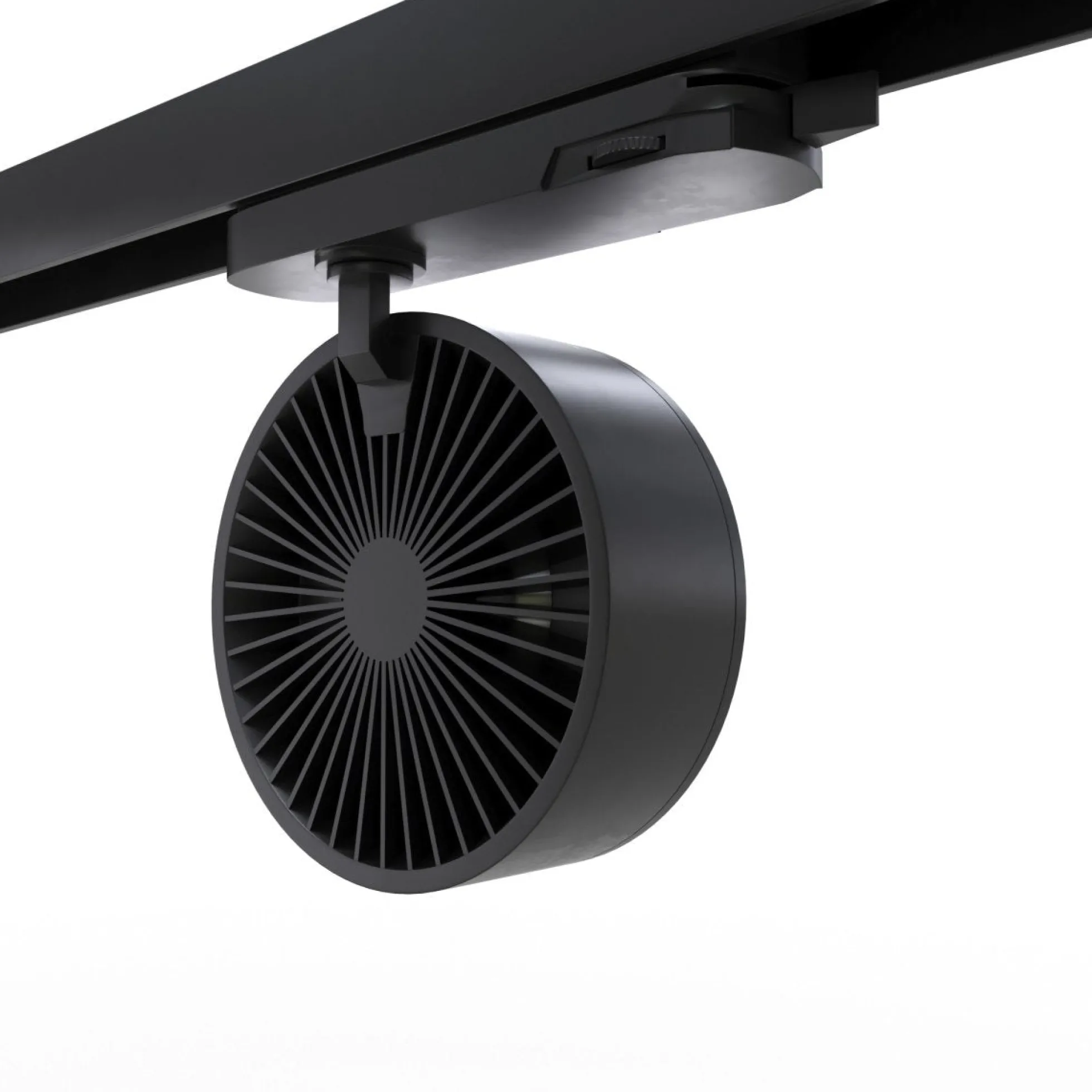 Proyector LED circular para carril trifásico 35W - ZOOM 15º- 45º - 4000K - CRI 90
