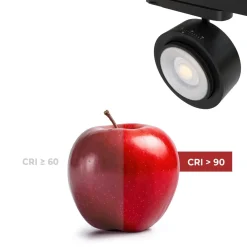 Proyector LED circular para carril trifásico 35W - ZOOM 15º- 45º - 4000K - CRI 90