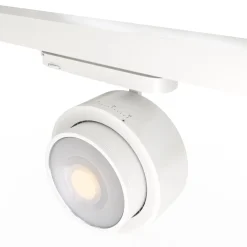 Proyector LED circular para carril trifásico 35W - ZOOM 15º- 45º - 4000K - CRI 90