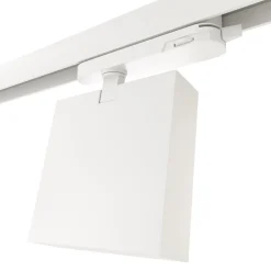 Proyector LED cuadrado para carril trifásico - Potencia ajustable: 12-42W - 4000K - CRI 90 - Ángulo 35° x 70°