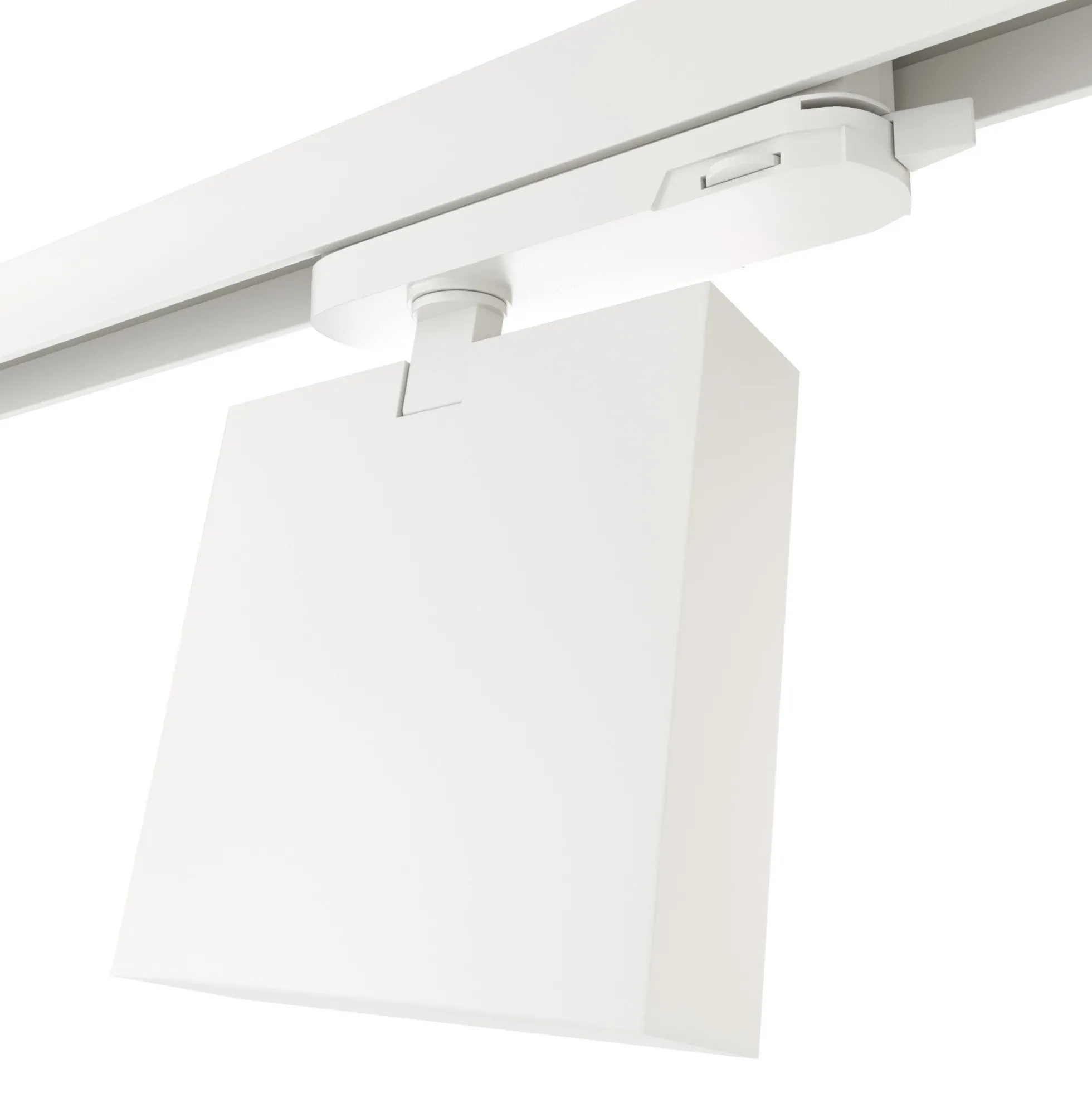 Proyector LED cuadrado para carril trifásico - Potencia ajustable: 12-42W - 4000K - CRI 90 - Ángulo 35° x 70°