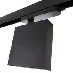 Proyector LED cuadrado para carril trifásico - Potencia ajustable: 12-42W - 4000K - CRI 90 - Ángulo 35° x 70°