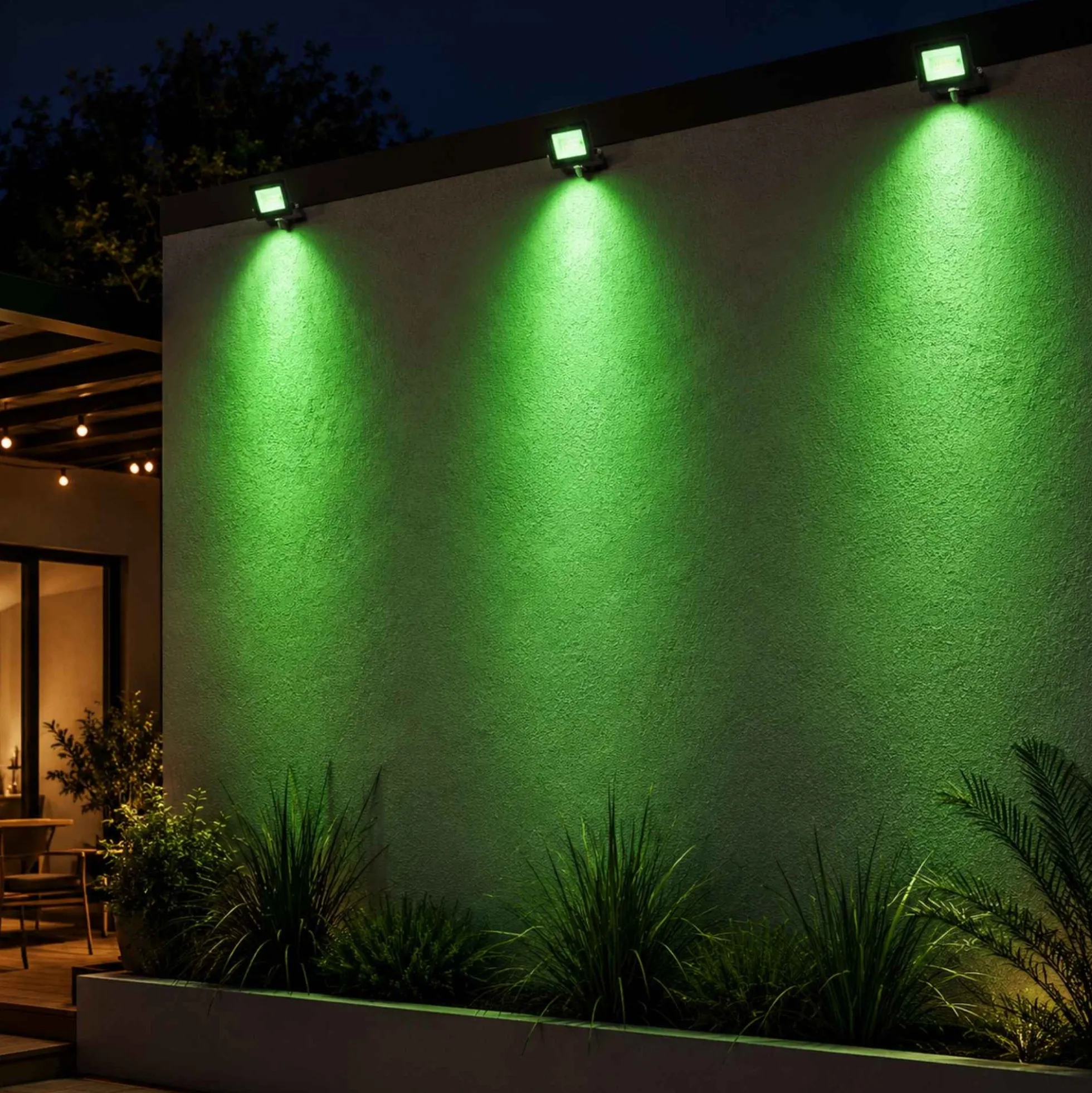Proyector LED de exterior - RGBCW - 10W - mando a distancia IR - IP65
