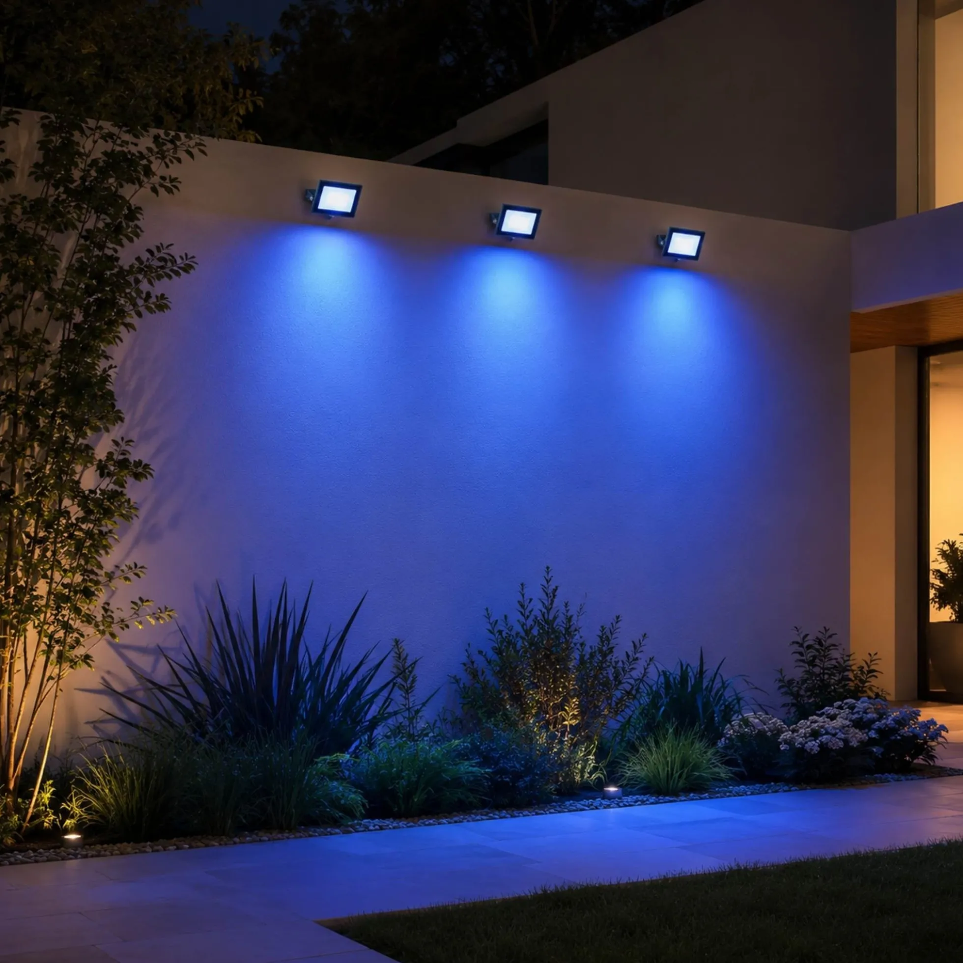 Proyector LED de exterior - RGBCW - 20W - mando a distancia IR - IP65