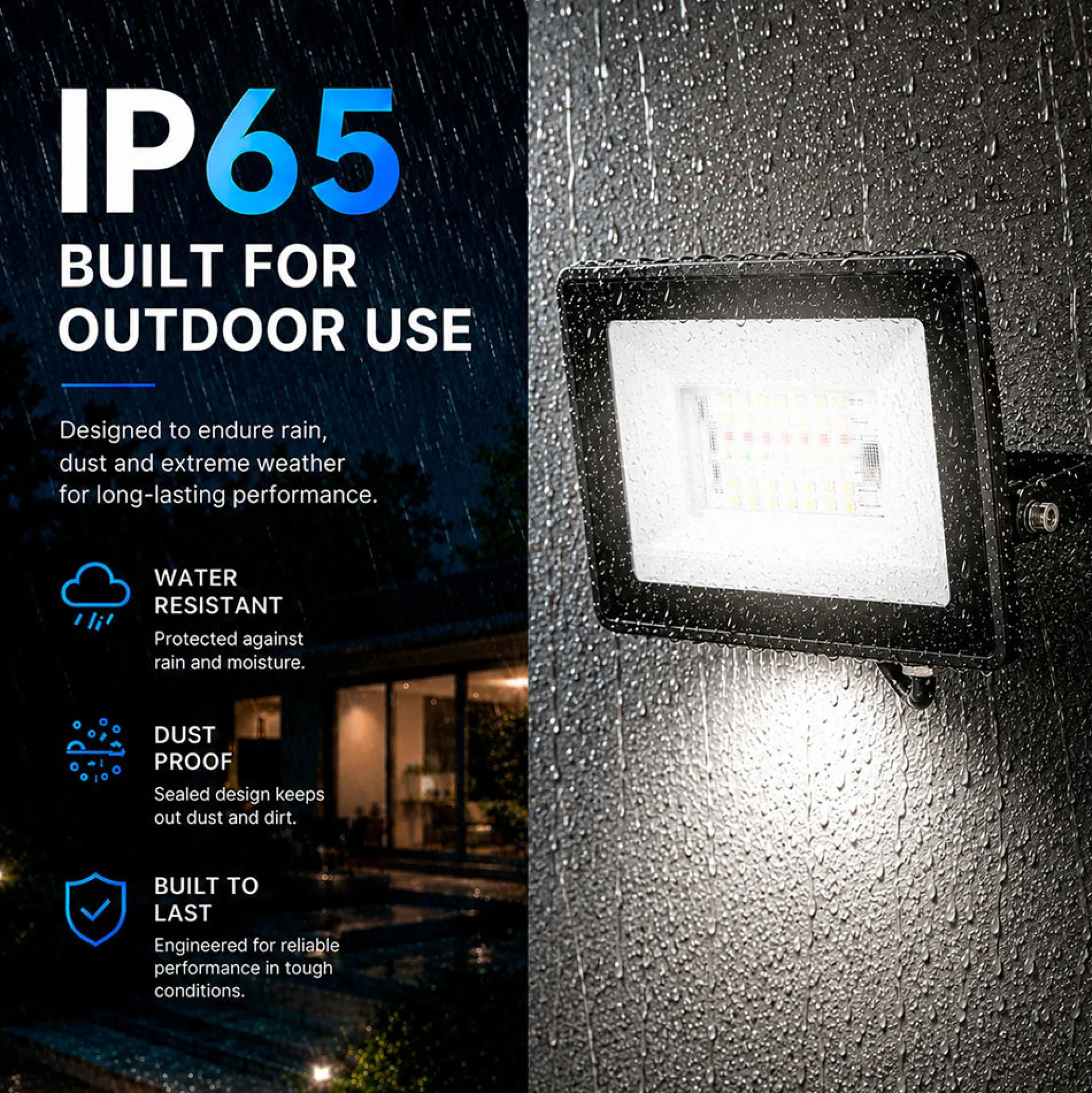 Proyector LED de exterior - RGBCW - 20W - mando a distancia IR - IP65