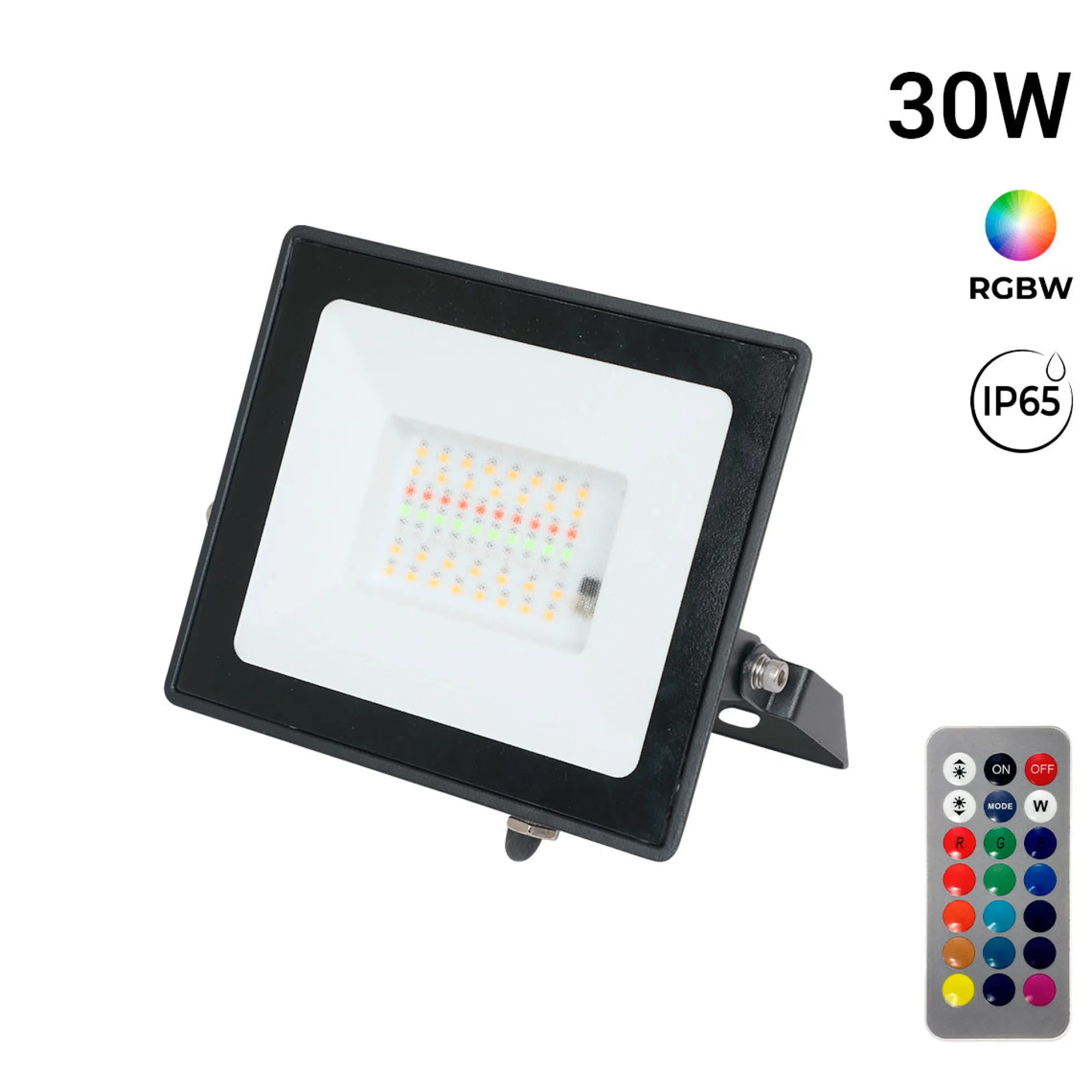 Proyector LED de exterior - RGBCW - 30W - mando a distancia IR - IP65