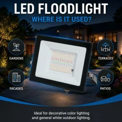 Proyector LED de exterior - RGBCW - 50W - mando a distancia IR - IP65