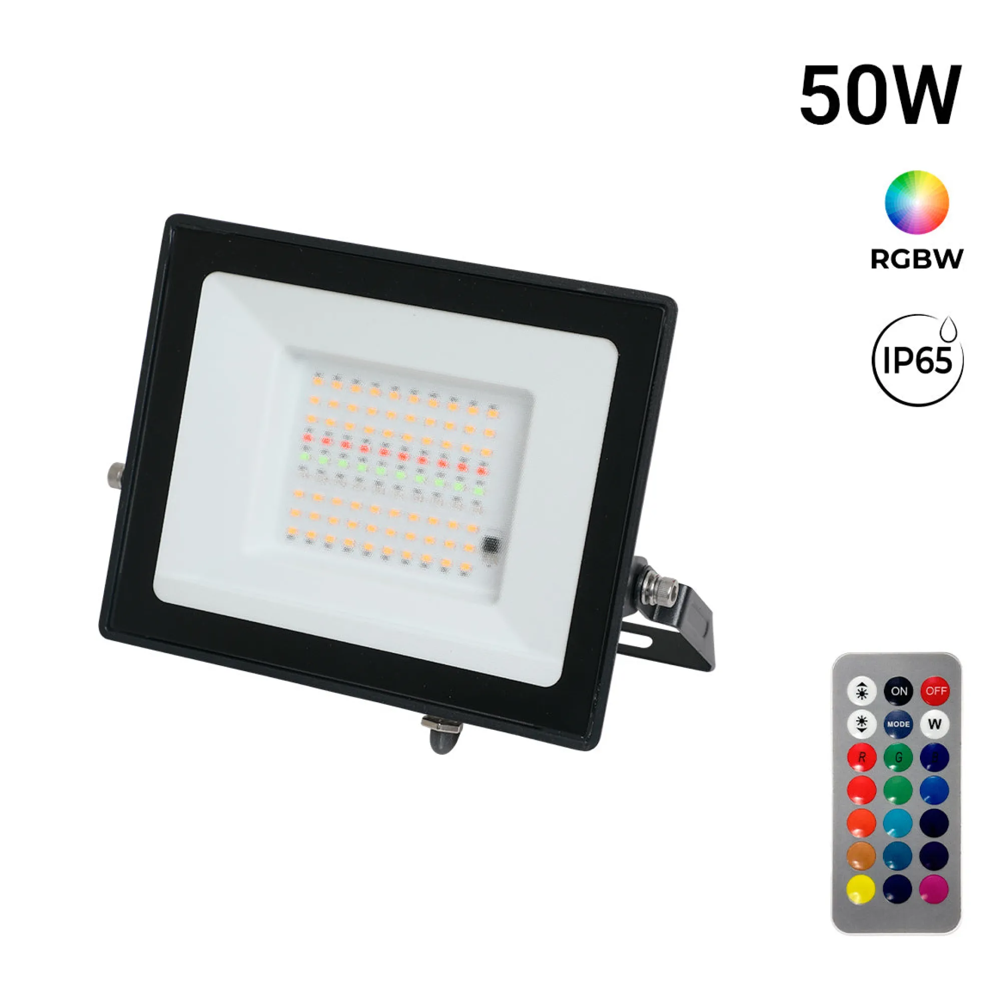 Proyector LED de exterior - RGBCW - 50W - mando a distancia IR - IP65