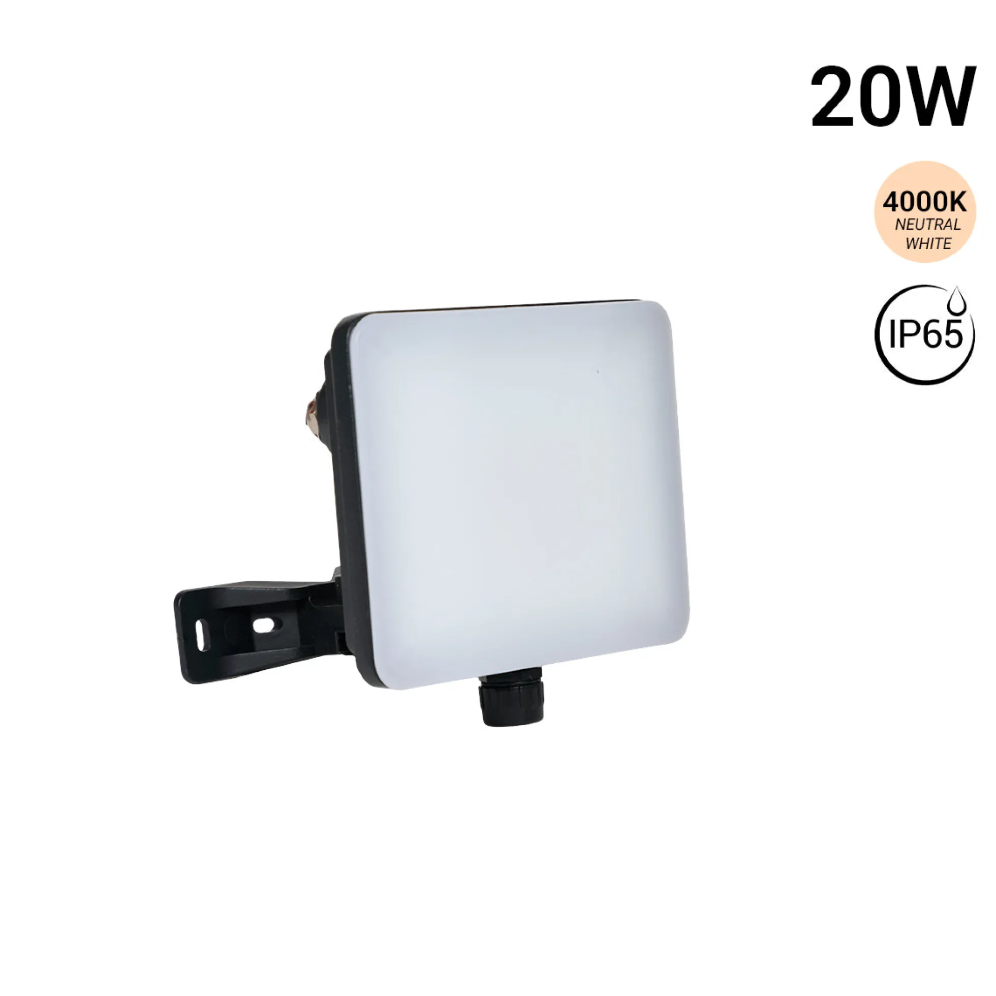 Proyector LED de exterior - 20W - 100 lm/W - Sensor Series - Negro - IP65