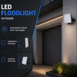 Proyector LED de exterior - 20W - 100 lm/W - Sensor Series - Negro - IP65