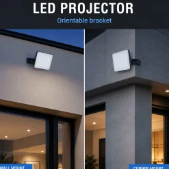 Proyector LED de exterior - 30W - 100 lm/W - Sensor Series - Negro - IP65