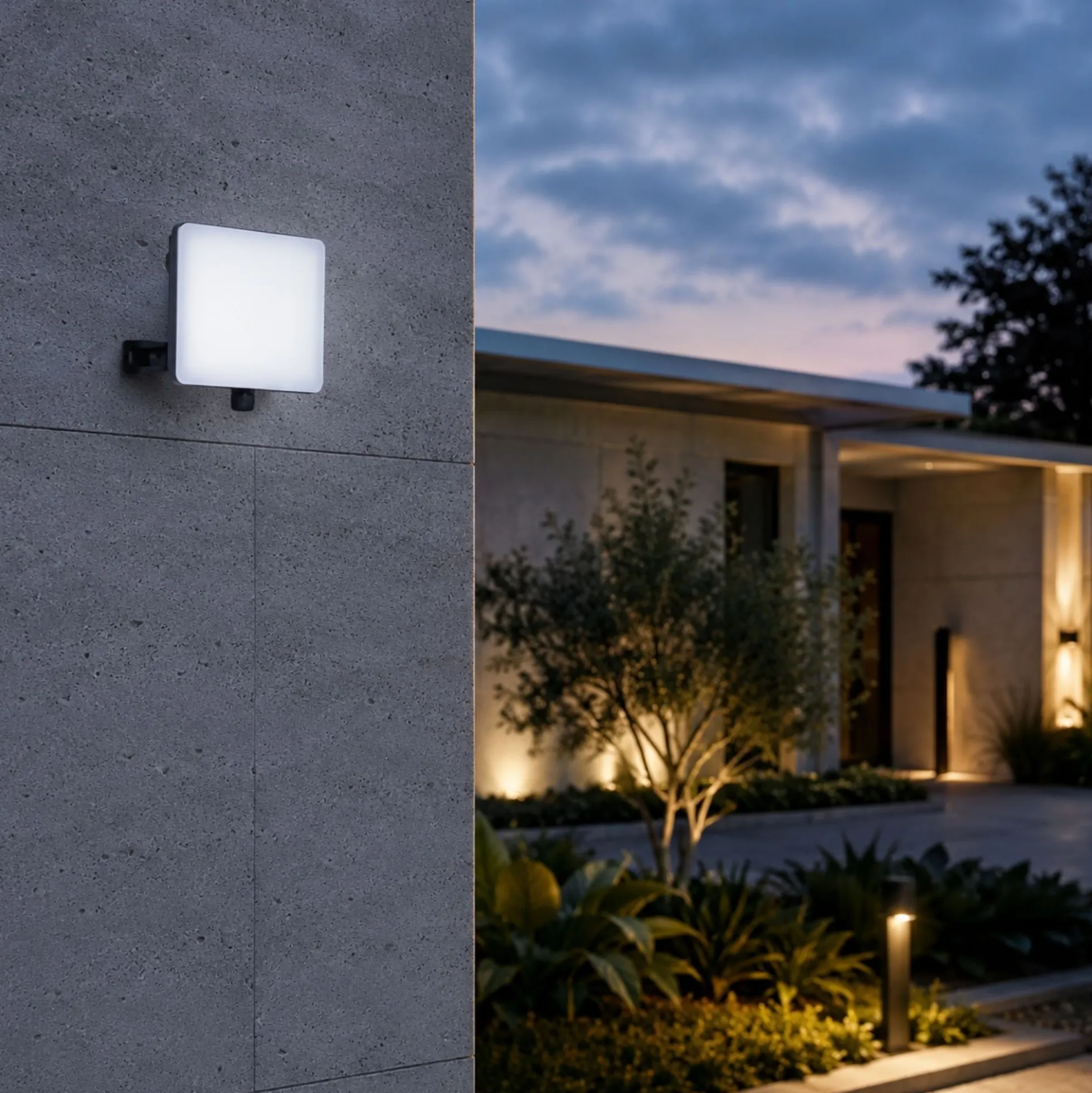 Proyector LED de exterior - 30W - 100 lm/W - Sensor Series - Negro - IP65