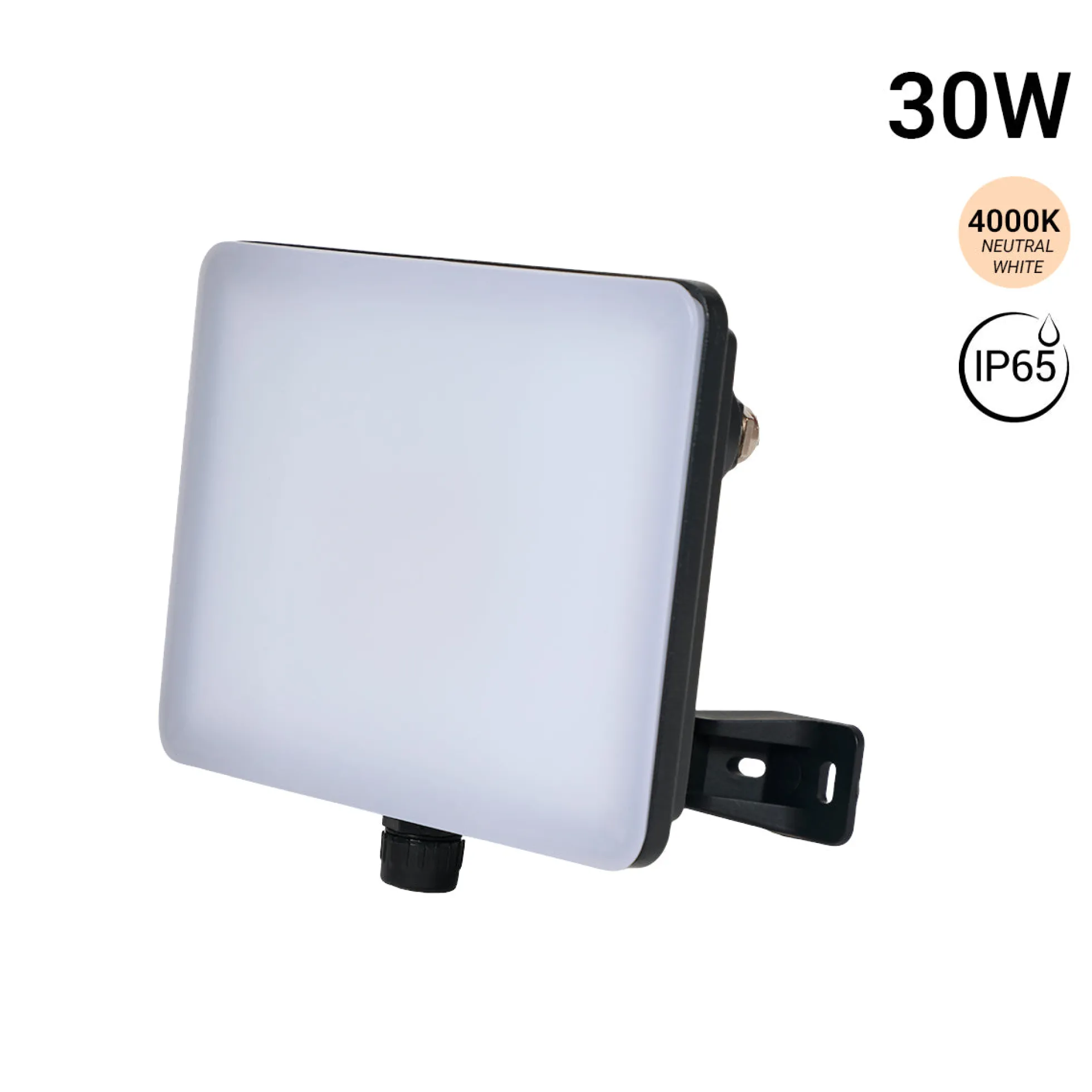 Proyector LED de exterior - 30W - 100 lm/W - Sensor Series - Negro - IP65