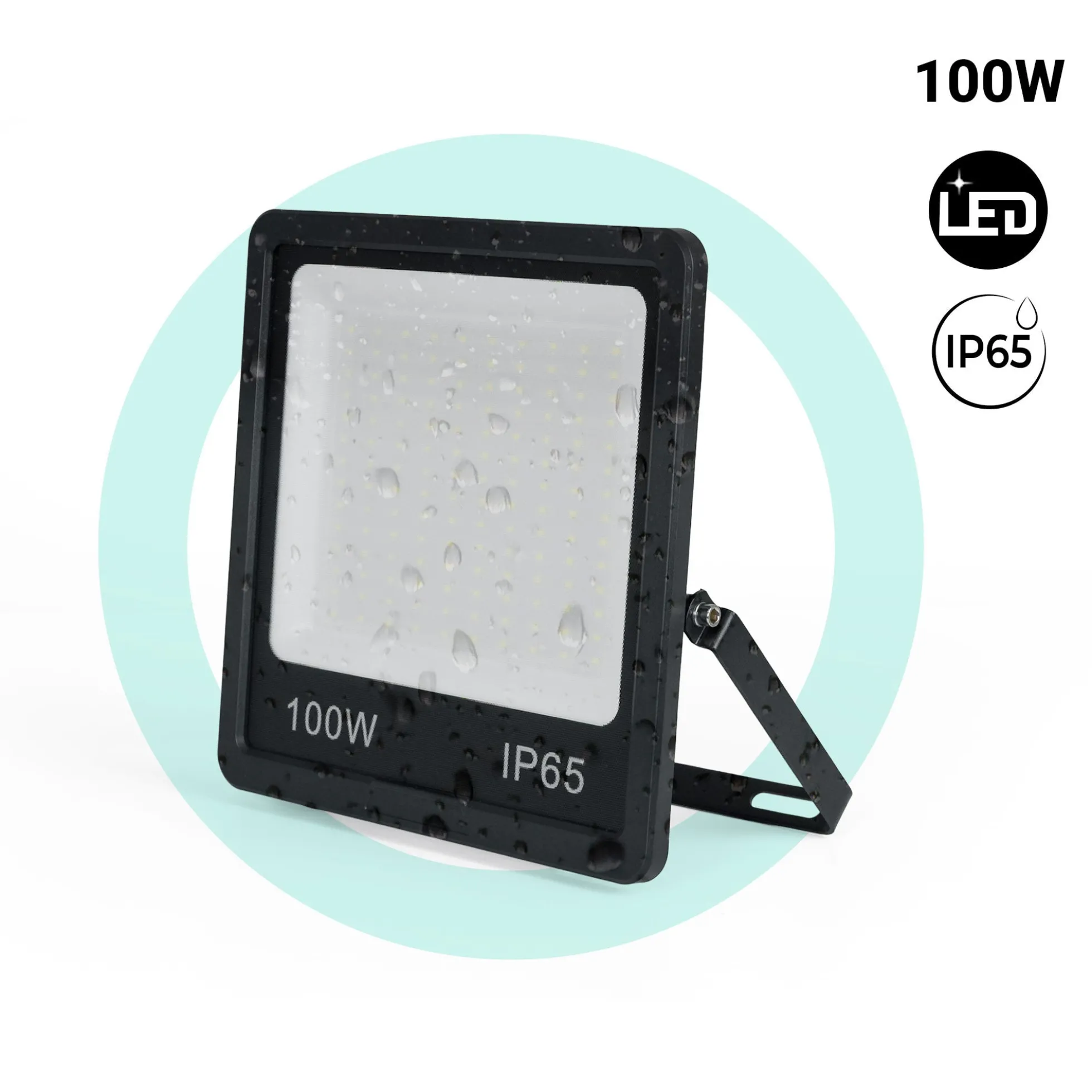 Proyector LED de exterior - 100W - Negro - IP65