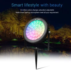 Proyector LED de jardín con pincho RGB+CCT - 25W - IP66 - RF/WiFi - Mi-Light