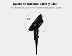 Proyector LED de jardín con pincho 15W RGB+CCT control RF/WiFi  | Mi Light