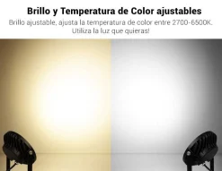 Proyector LED de jardín con pincho 15W RGB+CCT control RF/WiFi  | Mi Light