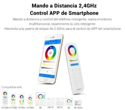 Proyector LED de jardín con pincho 15W RGB+CCT control RF/WiFi  | Mi Light