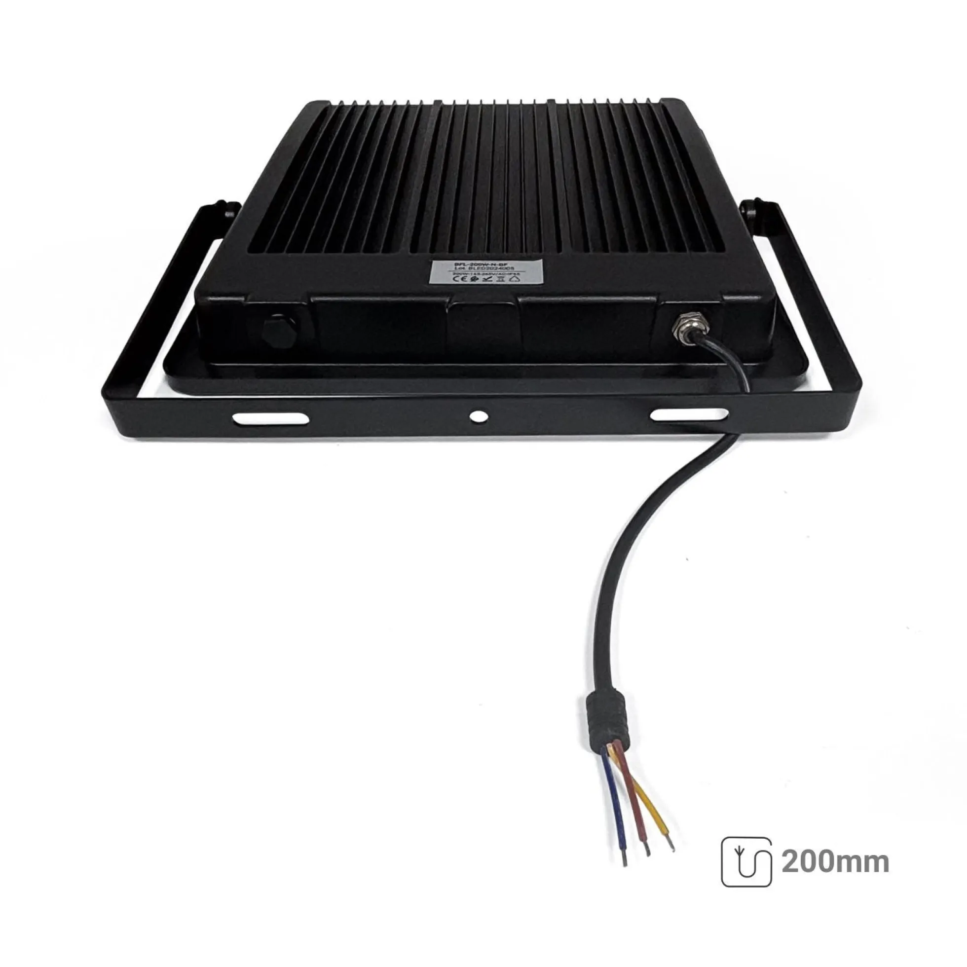Proyector LED exterior - 200W - Negro - IP65 - 6000K