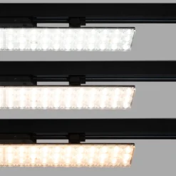 Proyector LED lineal orientable para carril trifásico 40W - CCT - CRI90 - Driver KGP