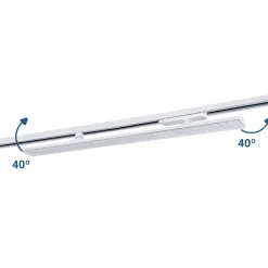 Proyector LED lineal orientable para carril trifásico 40W - CCT - CRI90 - Driver KGP