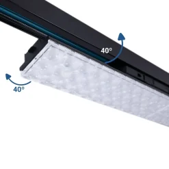 Proyector LED lineal orientable para carril trifásico 40W - CCT - CRI90 - Driver KGP