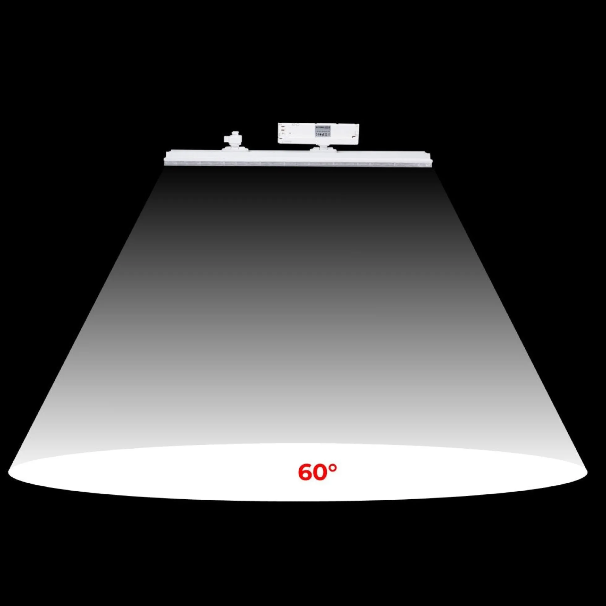 Proyector LED lineal orientable para carril trifásico 20W - CCT - CRI90 - Driver KGP