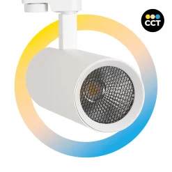Proyector LED para carril monofásico 20W - CCT - CRI 90 - 1800 lm