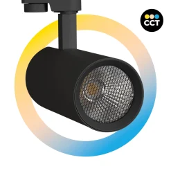Proyector LED para carril monofásico 20W - CCT - CRI 90 - 1800 lm