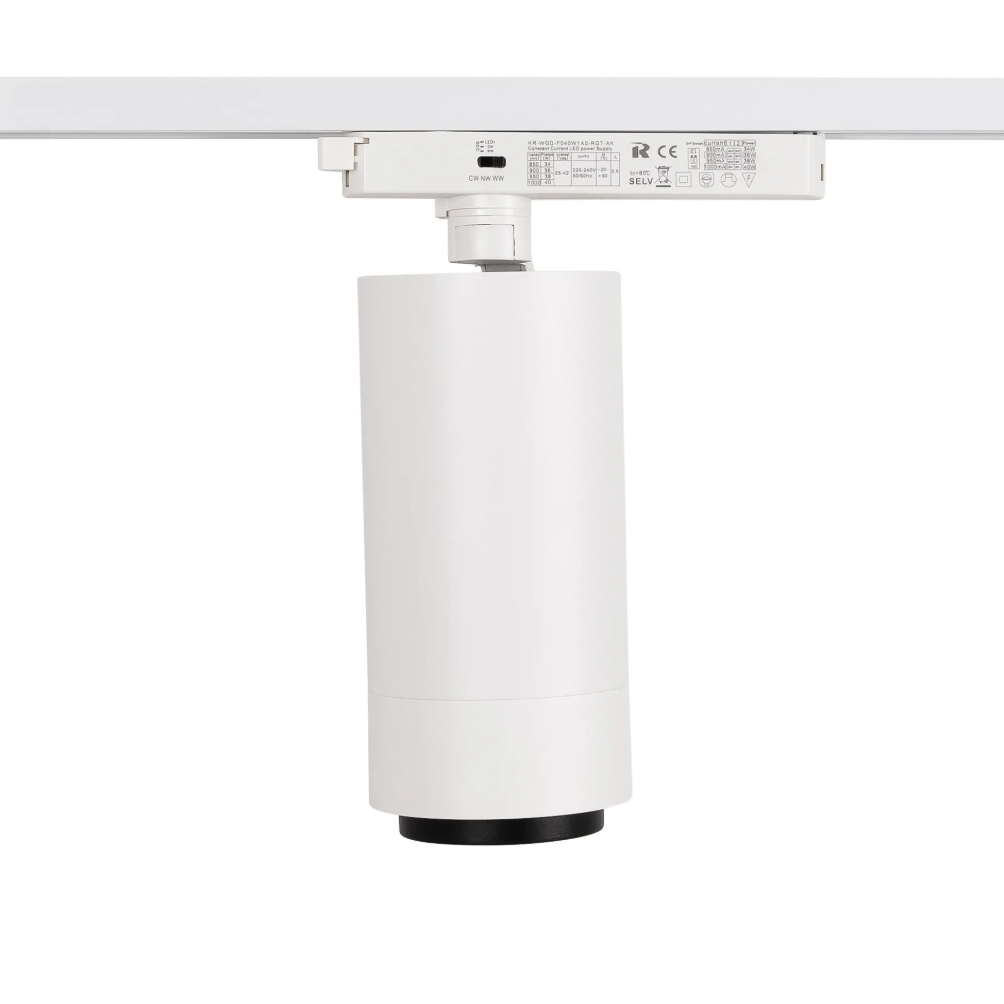 Proyector LED para carril Monofasico 35W CCT - ZOOM 20º- 60º - CRI 90