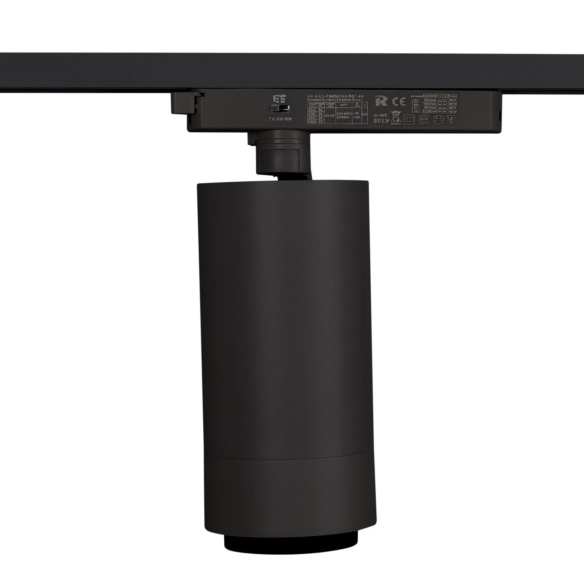Proyector LED para carril Monofasico 35W CCT - ZOOM 20º- 60º - CRI 90