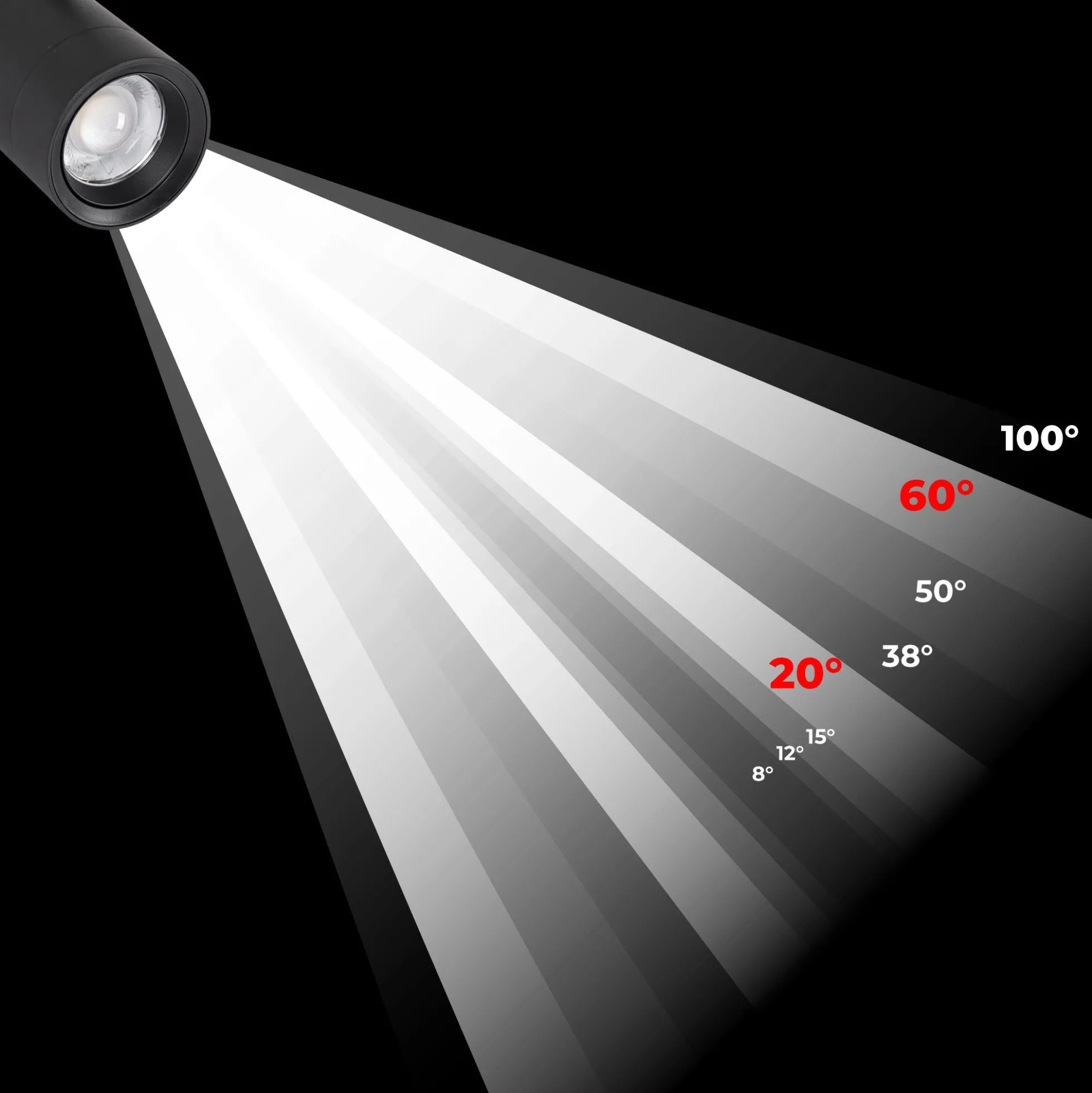 Proyector LED para carril Monofasico 35W CCT - ZOOM 20º- 60º - CRI 90