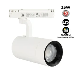 Proyector LED para carril Monofasico 35W CCT - ZOOM 20º- 60º - CRI 90