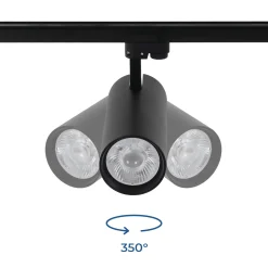 Proyector LED para carril monofásico - 36W - CCT - TRIAC regulable - CRI90