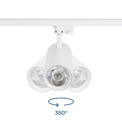Proyector LED para carril monofásico - 36W - CCT - TRIAC regulable - CRI90
