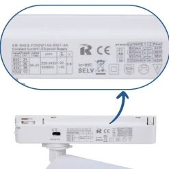 Proyector LED para carril monofásico 40W - Fruterías y verdulerías