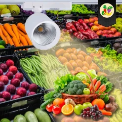 Proyector LED para carril monofásico 40W - Fruterías y verdulerías