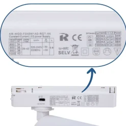 Proyector LED para carril monofásico 40W - Pescados y Mariscos