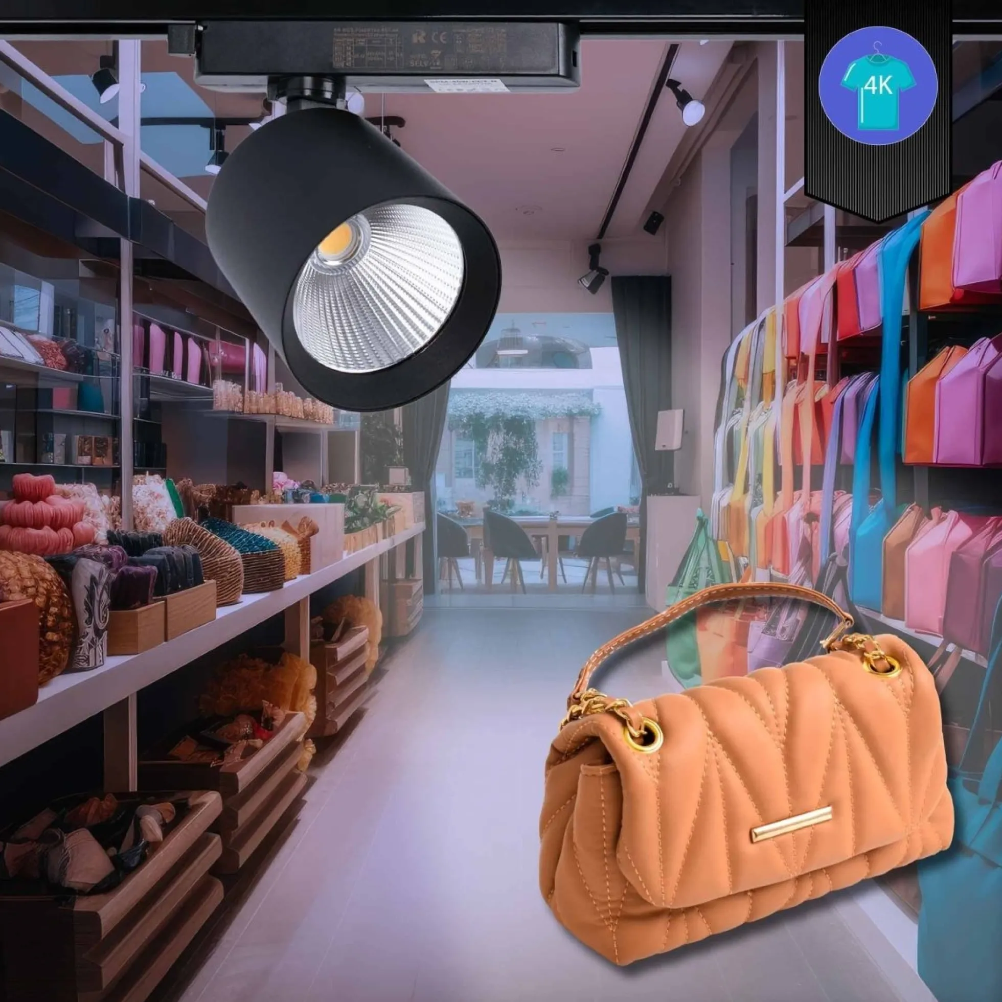 Proyector LED para carril monofásico 40W - Moda y retail