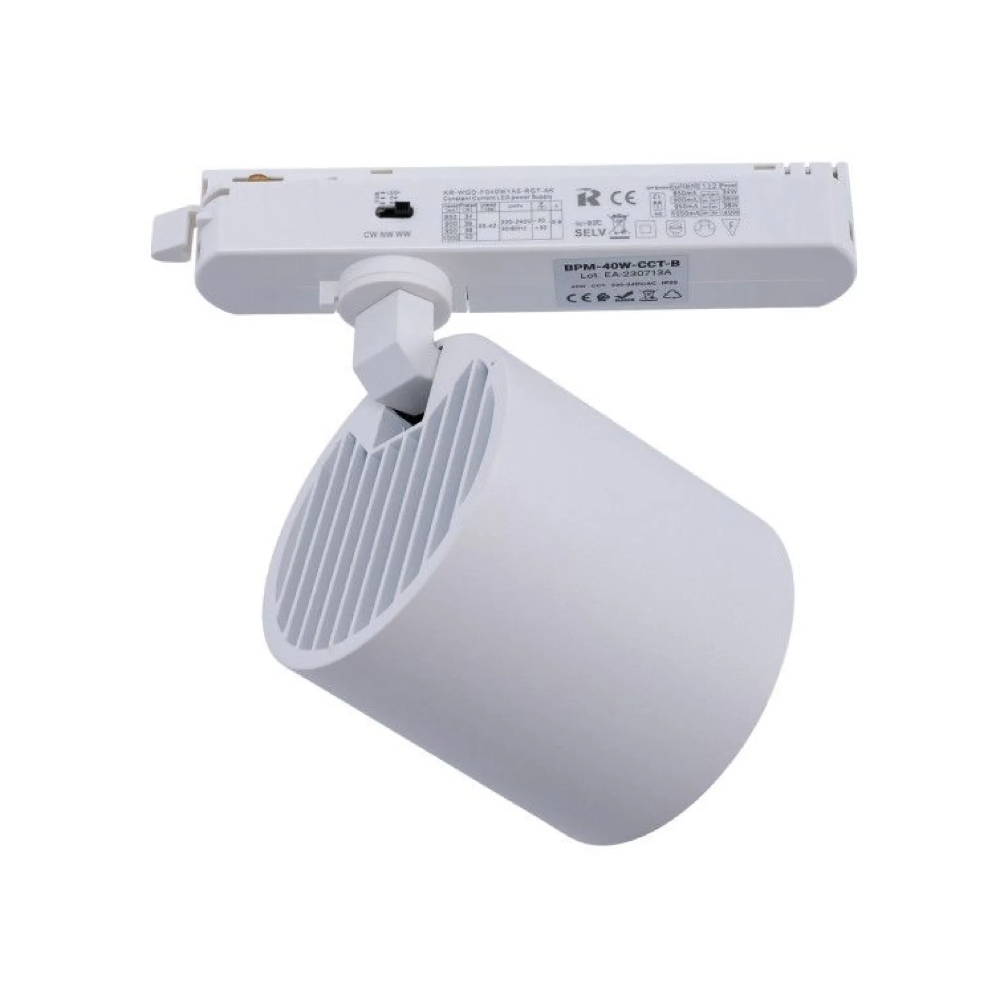 Proyector LED para carril monofásico 40W - Moda y retail